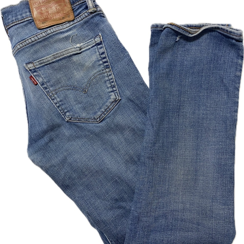 Levi's 511 leather tag  Light Blue Denim Jeans
